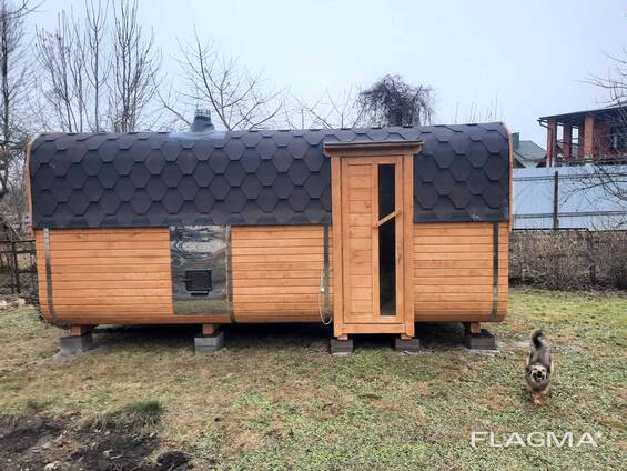 Баня Квадро-бочка 5,0м на 3 помещ.